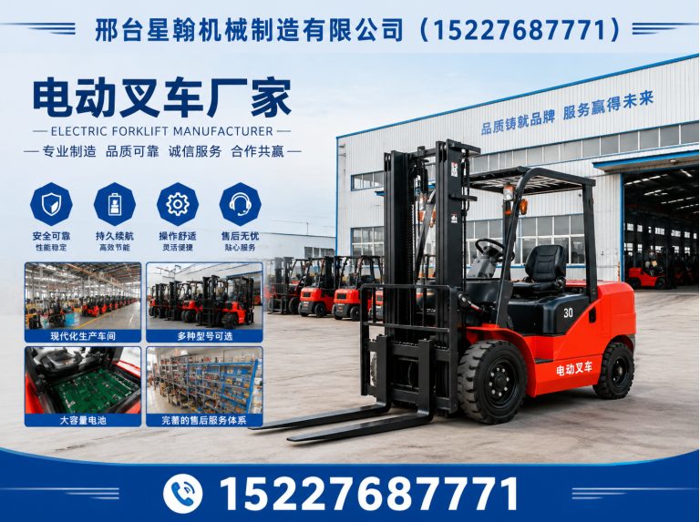 新河县仓库电动叉车展示图